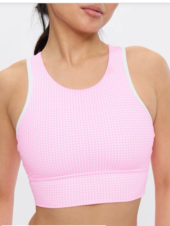 Buffbunny Collection Other - Buff bunny Geo Sports Bra Pink Gingham